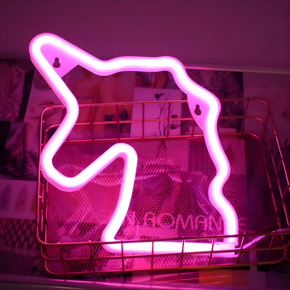 Lampara Led Unicornio Lila