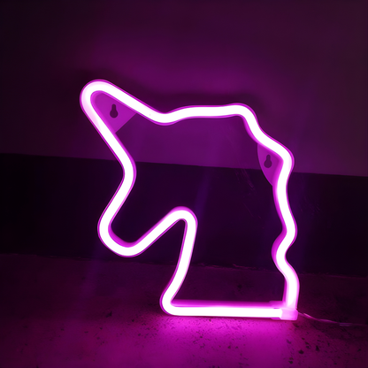 Lampara Led Unicornio Lila