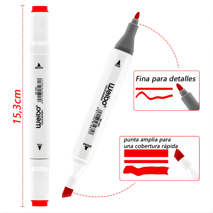 Set de Marcadores Doble Punta x48u